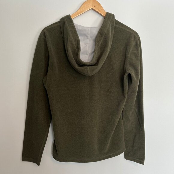 Mountain Equipment Co-Op. Hooded Sweater. Olive Green. Size L (Fits M). Womens - Picture 2 of 6